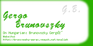 gergo brunovszky business card